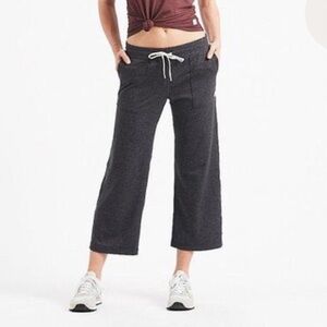 Vuori Lunar Pants Charcoal Heather Wide Leg Crop Small